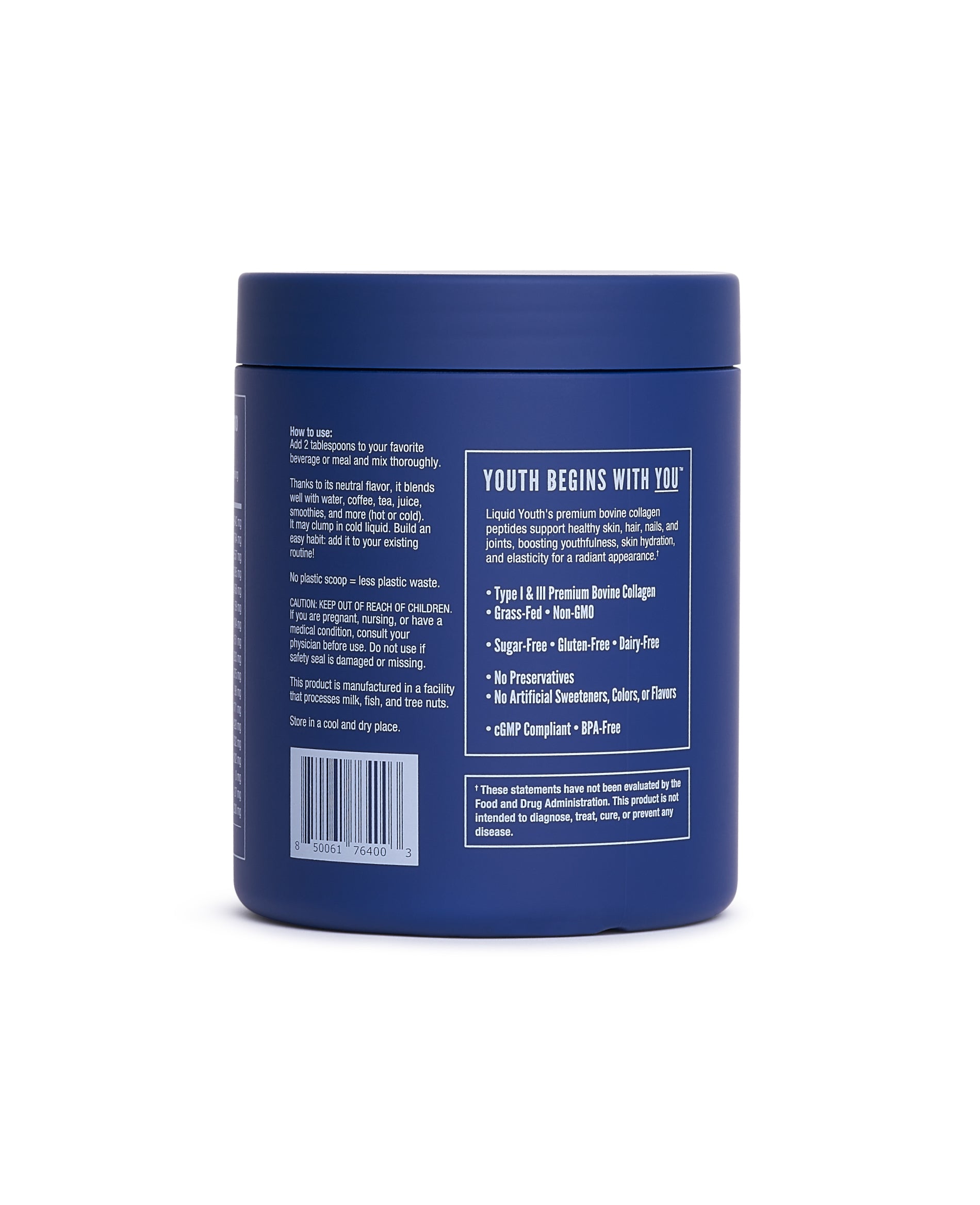 Liquid Youth™ Premium Hydrolyzed Collagen Peptides Powder