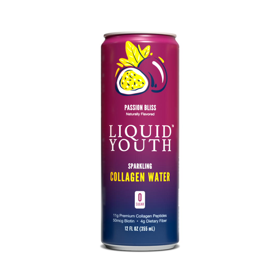 Sparkling Collagen Water - 12 Cans, Passion Bliss – Liquid Youth